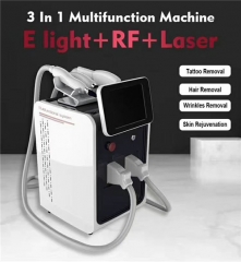 Multifunctional IPL OPT SHR+RF+Nd yag Q-switch laser for hair removal machine